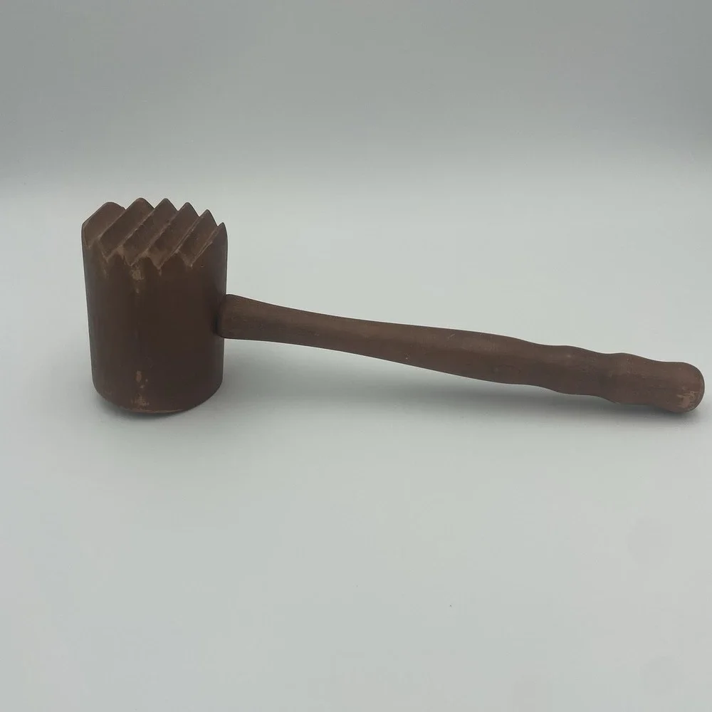 Vintage Wooden Kitchen Mallet Meat Tenderizer 10